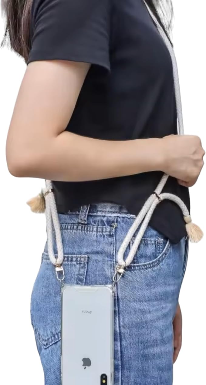 Nedimoo Handykette geflochten Natur Beige