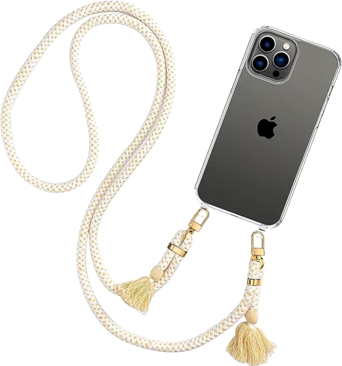 Nedimoo Handykette geflochten Natur Beige