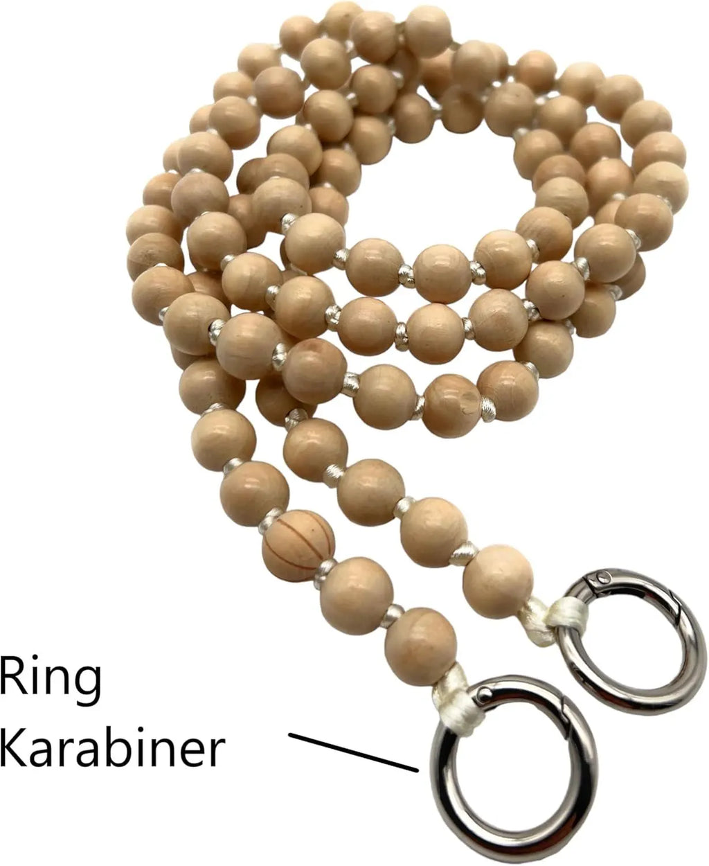 Nedimoo Handykette Naturperle helles Braun