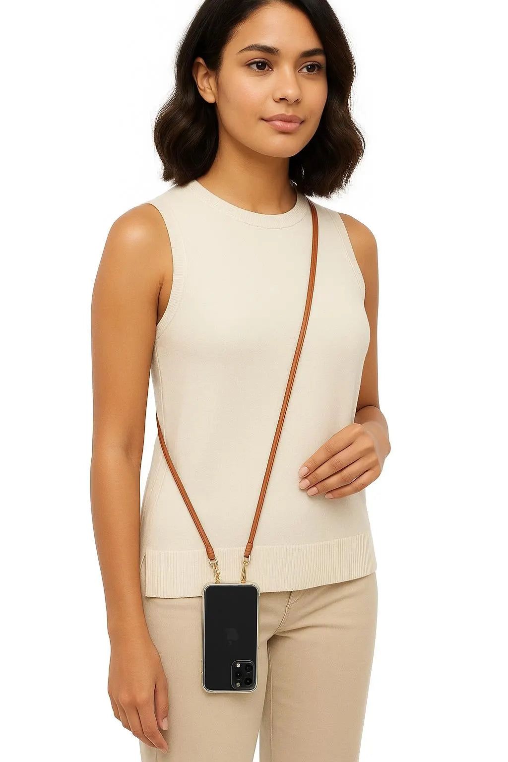 Handykette echtes Leder